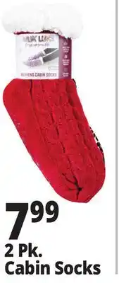 Ocean State Job Lot 2 Pk. Cabin Socks offer