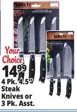 Ocean State Job Lot 4 Pk. 4.5 Steak Knives or 3 Pk. Asst offer