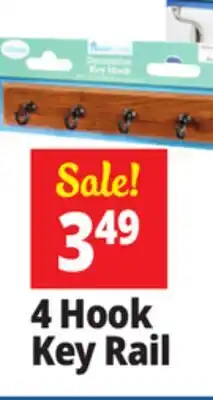 Ocean State Job Lot 4 Hook Key Rail offer