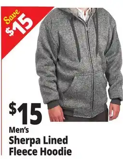 Ocean State Job Lot Men's Sherpa Lined Fleece Hoodie offer