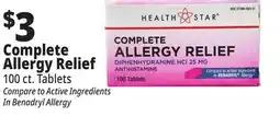 Ocean State Job Lot Complete Allergy Relief offer