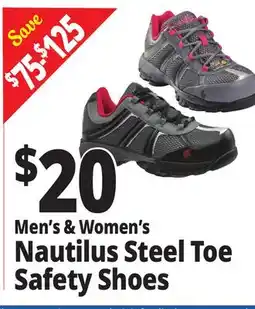 Ocean State Job Lot Men's & Women's Nautilus Steel Toe Safety Shoes offer