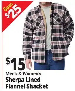 Ocean State Job Lot Sherpa Lined Flannel Shacket offer
