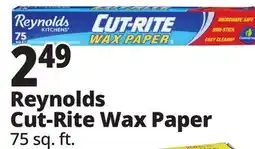 Ocean State Job Lot Reynolds Cut-Rite Wax Paper offer