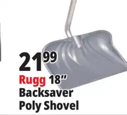 Ocean State Job Lot Rugg 18 Backsaver Poly Shovel offer