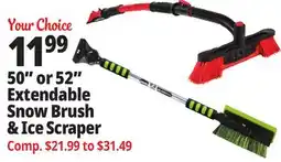 Ocean State Job Lot 50 or 52 Extendable Snow Brush & Ice Scraper offer