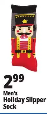 Ocean State Job Lot Men's Christmas Novelty Crew Slipper Socks offer