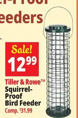 Ocean State Job Lot Tiller & Rowe Squirrel Proof Bird Feeder offer