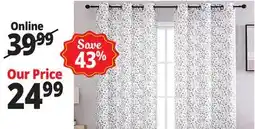Ocean State Job Lot 4 Pk. Blackout or Embroidered Window Curtains offer