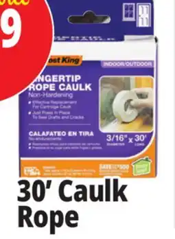 Ocean State Job Lot Frost King 30' Caulk Rope offer