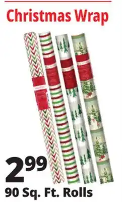 Ocean State Job Lot Christmas Wrap 90 Sq. Ft. Rolls offer