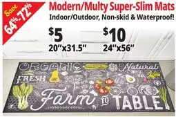 Ocean State Job Lot Modern/Multy Super-Slim Mats offer