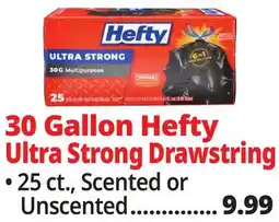 Ocean State Job Lot Hefty 30 Gallon Hefty Ultra Strong Drawstring offer