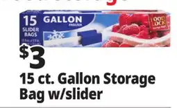 Ocean State Job Lot 15 ct. Gallon Storage Bag w/slider offer