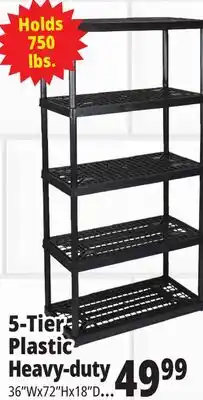 Ocean State Job Lot 5-Tier Plastic Heavy-duty offer