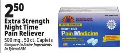 Ocean State Job Lot Extra Strength Night Time Pain Reliever offer
