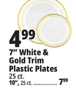 Ocean State Job Lot 7 White & Gold Trim Plastic Plates offer
