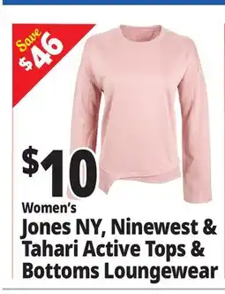 Ocean State Job Lot Women's Jones NY Ninewest & Tahari Active Loungewear Tops offer