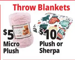 Ocean State Job Lot Throw Blankets Micro Plush offer