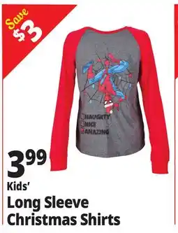 Ocean State Job Lot Kids' Long Sleeve Christmas Shirts offer