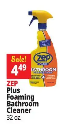 Ocean State Job Lot ZEP Plus Foaming Bathroom Cleaner offer