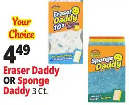 Ocean State Job Lot Eraser Daddy OR Sponge Daddy offer