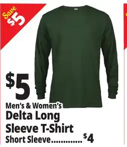 Ocean State Job Lot Men's & Women's Delta Long Sleeve T-Shirt offer