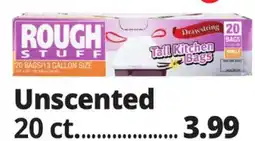 Ocean State Job Lot Rough Stuff Trash Bags Unscented offer