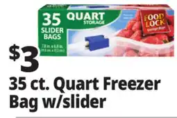 Ocean State Job Lot Food Lock Quart Freezer Bag w/slider offer
