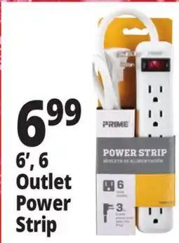 Ocean State Job Lot 6', 6 Outlet Power Strip offer