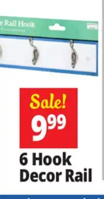Ocean State Job Lot 6 Hook Decor Rail offer