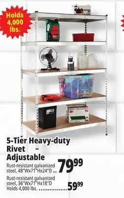 Ocean State Job Lot 5-Tier Heavy-duty Rivet Adjustable offer