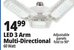 Ocean State Job Lot LED 3 Arm Multi-Directional offer