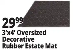 Ocean State Job Lot 3'x4' Oversized Decorative Rubber Estate Mat offer