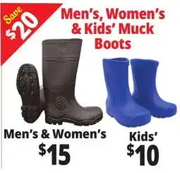 Ocean State Job Lot Men's, Women's & Kids' Muck Boots, Men's & Women's offer