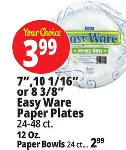 Ocean State Job Lot 7,10 1/16 or 8 3/8 Easy Ware Paper Plates offer