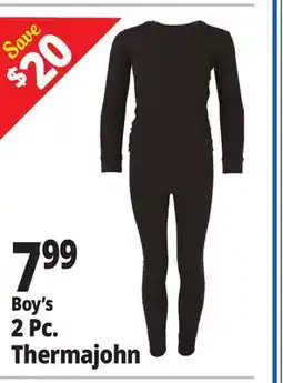 Ocean State Job Lot Boy's 2 Pc. Thermajohn offer