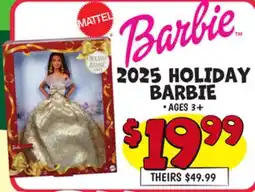 Ollie's BARBIE 2025 HOLIDAY BARBIE offer