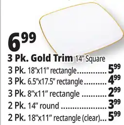 Ocean State Job Lot 3 Pk. Gold Trim 14 Square offer
