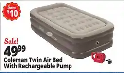Ocean State Job Lot Twin Air Bed With Rechargeable Pump offer