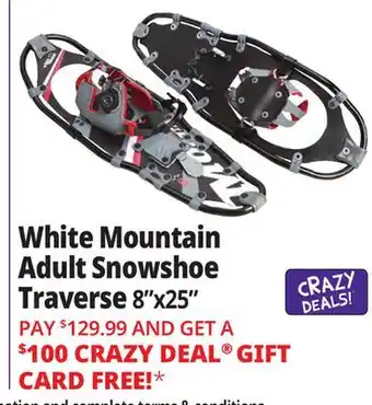 Ocean State Job Lot White Mountain Adult Snowshoe Traverse 8 x 25 offer