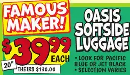 Ollie's 20 oasis oasis SoFTside SoFTside Luggage offer