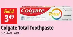Ocean State Job Lot Colgate Total Toothpaste offer