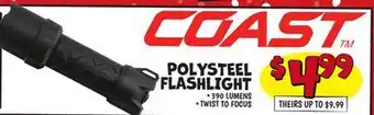 Ollie's COAST POLYSTEEL FLASHLIGHT offer
