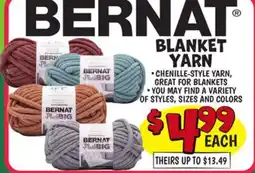 Ollie's BERNAT BLANKET YARN offer