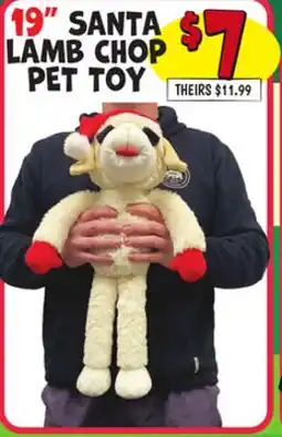 Ollie's SANTA LAMB CHOP PET TOY offer