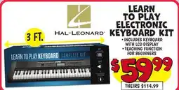 Ollie's LEARN TO PLAY ELECTRONIC KEYBOARD KIT offer