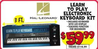 Ollie's LEARN TO PLAY ELECTRONIC KEYBOARD KIT offer