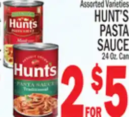 C Town HUNT'S PASTA SAUCE offer
