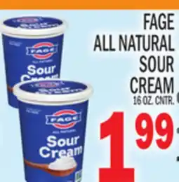 C Town FAGE ALL NATURAL SOUR CREAM offer